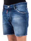 Men's Medium Washed Denim Shorts Blue - DSQUARED2 - BALAAN 4