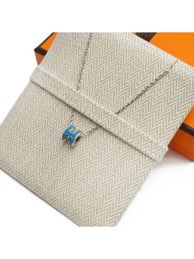 Mini Pop H Pendant Necklace Silver - HERMES - BALAAN 4