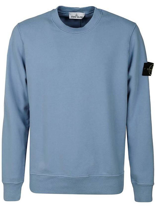 Wappen Patch Crew Neck Sweatshirt Blue - STONE ISLAND - BALAAN 1