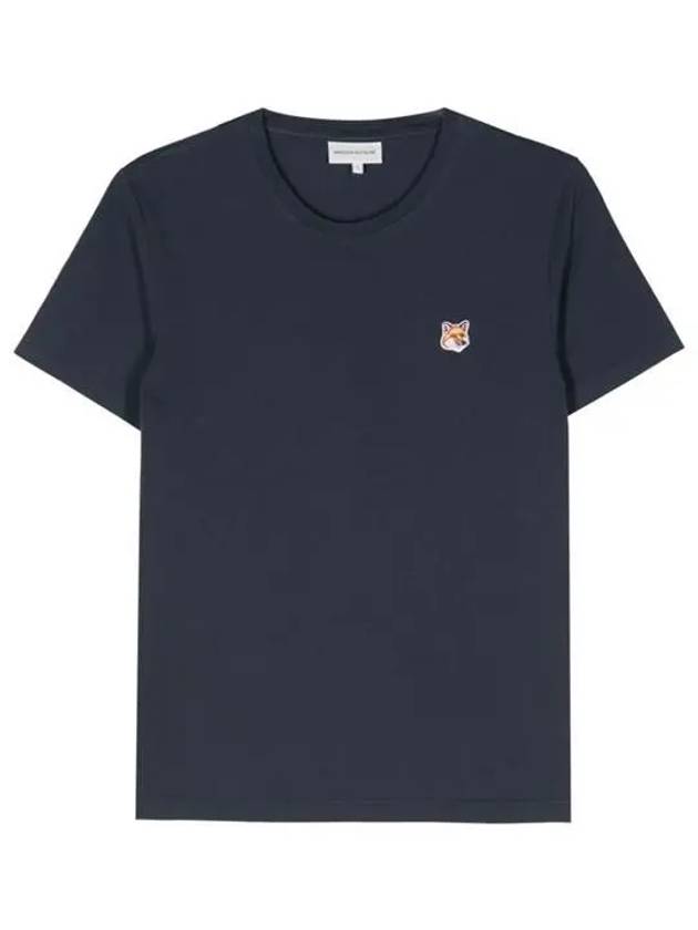 Fox Head Patch Regular Short Sleeve T-Shirt Navy - MAISON KITSUNE - BALAAN 2