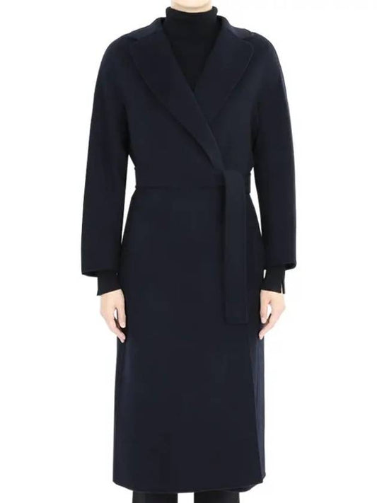 Women s Esturian Virgin Wool Coat Dark Blue 2429016131600 012 - MAX MARA - BALAAN 2