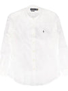 Embroidered Pony Logo Long Sleeve Shirt White - POLO RALPH LAUREN - BALAAN 3