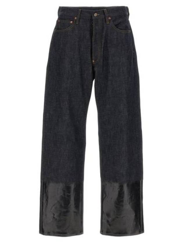 Lacquered Turn-Up Sraight Jeans Navy - MAISON MARGIELA - BALAAN 2