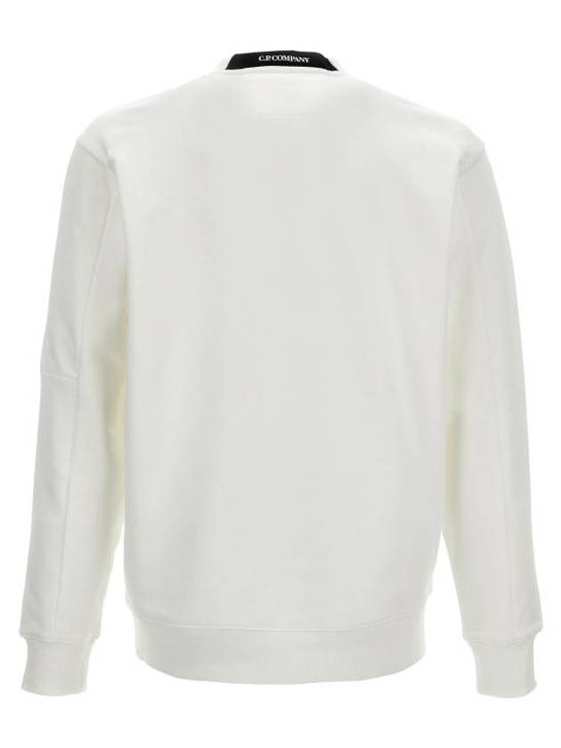 Diagonal Raised Fleece Lens Sweatshirt White - CP COMPANY - BALAAN 3