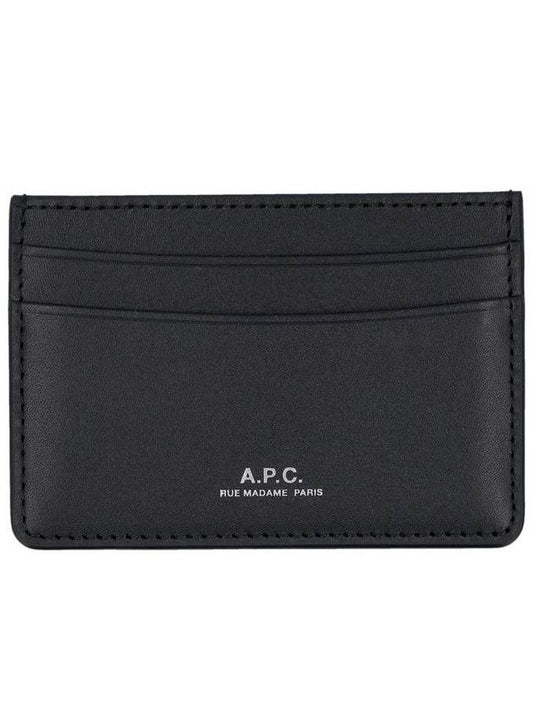 Andre Logo Card Wallet Black - A.P.C. - BALAAN 2