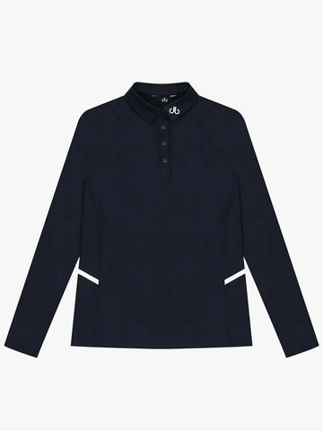 Drew Incision Modified Poly Long Sleeve T-Shirt DF41LT03NAVY - DRUH GOLF - BALAAN 1