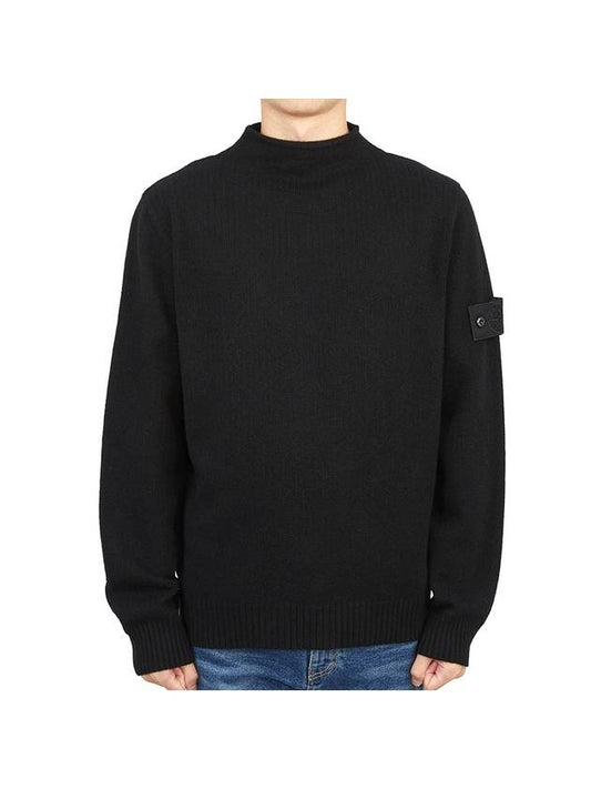 Ghost Piece Cashmere Knit Top Black - STONE ISLAND - BALAAN 1