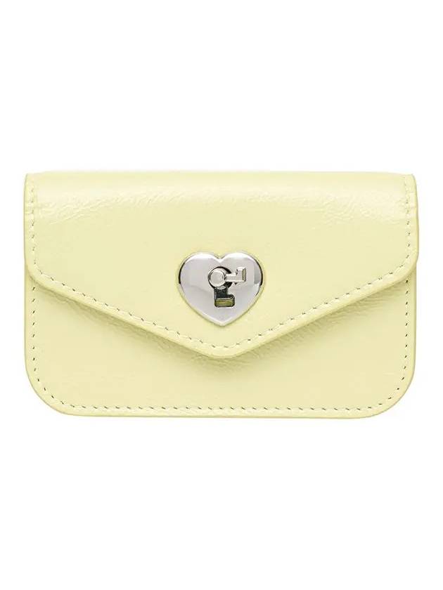 Heartlock Compact Business Card Card Wallet Pale Lemon - LE MASQUE - BALAAN 1