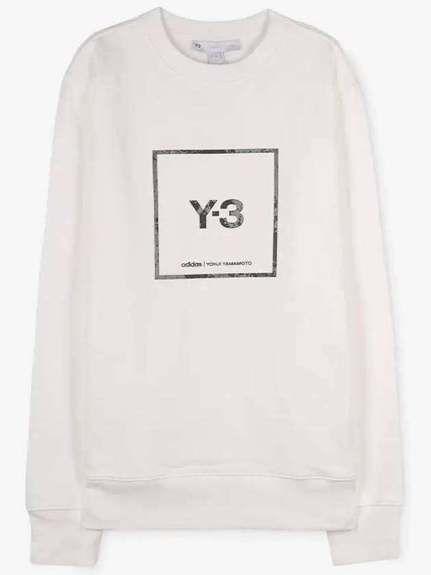 Reflative Square Logo Crew Neck Sweatshirt White - Y-3 - BALAAN 3