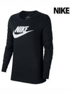 Sportswear Essential Icon Futura Women s Interseasonal Long Sleeve Tee Black BV6171 010 - NIKE - BALAAN 2