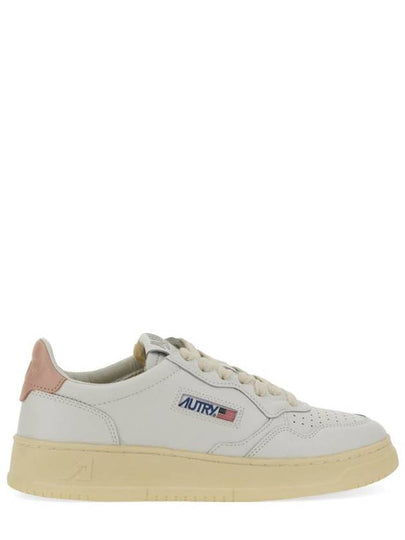 Medalist Pink Tab Leather Low Top Sneakers White - AUTRY - BALAAN 2