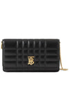 Lola Gold Logo Quilted Mini Cross Bag Black - BURBERRY - BALAAN 3