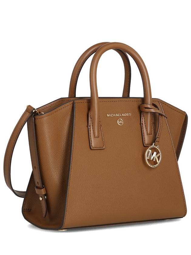 Women's Avril Small Satchel Leather Tote Bag Brown - MICHAEL KORS - BALAAN 3