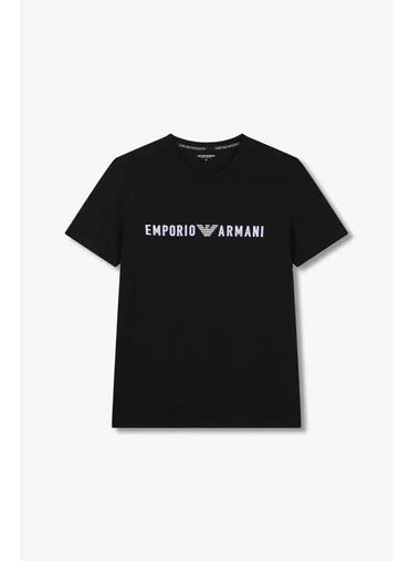 UNDERWEAR Men s Front Logo Lounge T Shirt Black - EMPORIO ARMANI - BALAAN 1