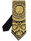 Barocco Silk Tie Black Yellow - VERSACE - BALAAN 1