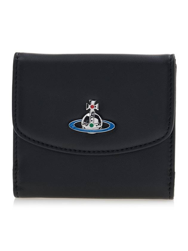 ORB Logo Half Wallet Black - VIVIENNE WESTWOOD - BALAAN 1