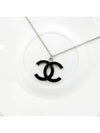 Big CC logo black nickel double sided two way Jenny V necklace pendant 4VCHA30135 - CHANEL - BALAAN 5