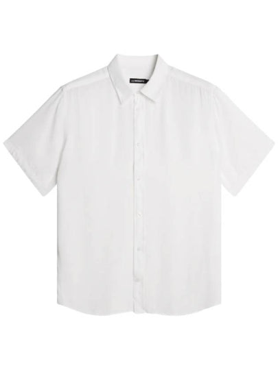 Regular Light Tencel Short Sleeve Shirt White - J.LINDEBERG - BALAAN 2