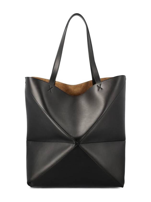 Large Puzzle Fold Calfskin Tote Bag Black - LOEWE - BALAAN 3