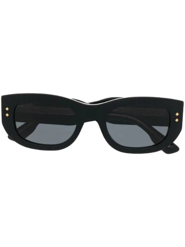 Rectangle Acetate Sunglasses Black - GUCCI - BALAAN 1