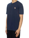 Chillax Fox Patch Regular Short Sleeve T-Shirt Navy - MAISON KITSUNE - BALAAN 4