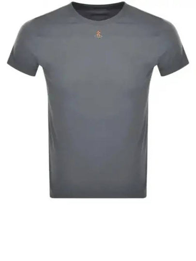 Embroided ORB Peru Short Sleeve T-Shirt Grey - VIVIENNE WESTWOOD - BALAAN 2