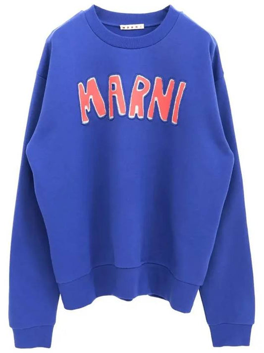 Cut Out Logo Sweatshirt Blue - MARNI - BALAAN 2