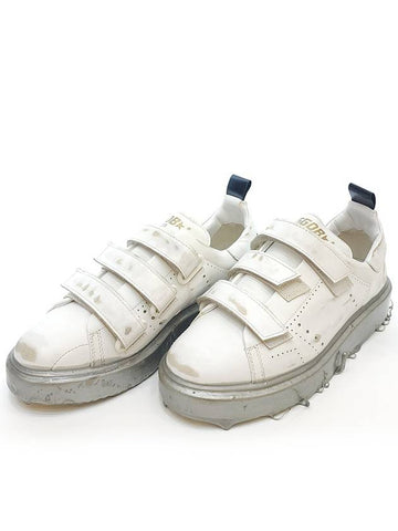 Women's Smash Sneakers White Silver G32WS565 A3 - GOLDEN GOOSE - BALAAN 1