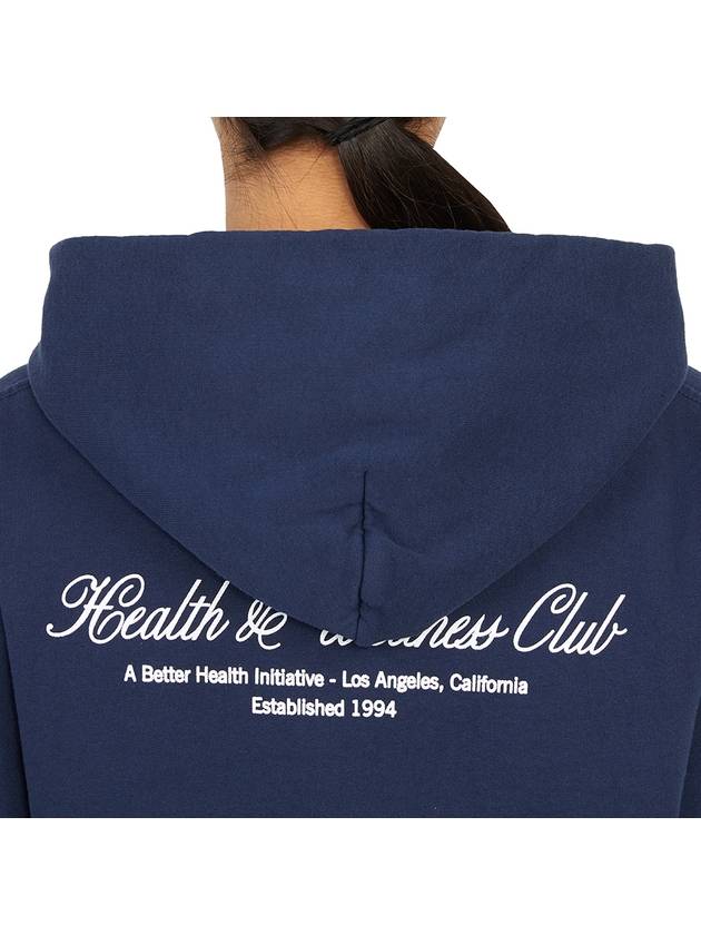 Club Logo Cotton Hoodie Navy - SPORTY & RICH - BALAAN 8