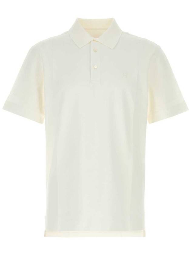 Embroidered Logo Cotton Polo Shirt White - GIVENCHY - BALAAN 2