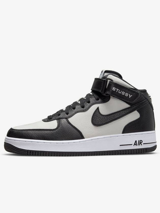 Nike x Air Force 1 '07 Mid SP Orca Black and Light Bone DJ7840002 - STUSSY - BALAAN 1