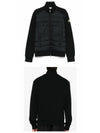 Logo Patch Knit Down Mix Zip up Black Men s Jacket 8G00033 89AHS 999 TEO - MONCLER - BALAAN 4