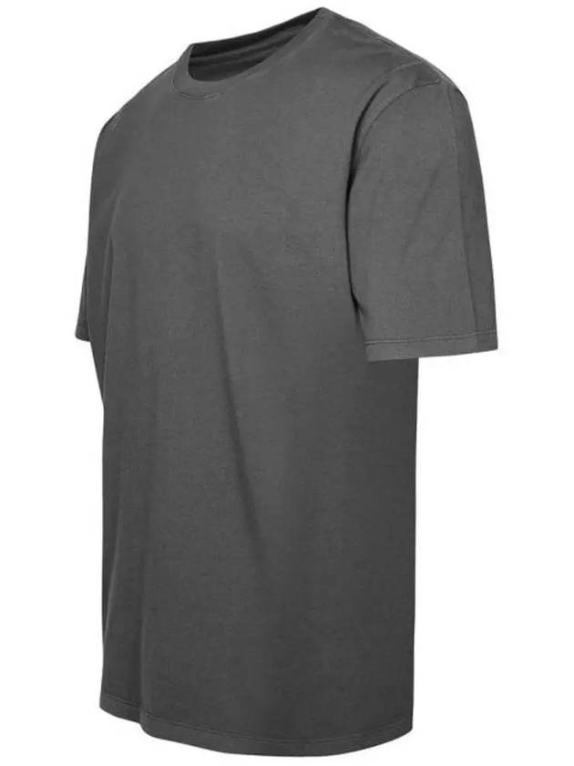 Organic Cotton Short Sleeve T-Shirt Dark Grey - MAISON MARGIELA - BALAAN 4