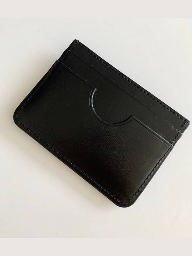 Heart Logo Leather Card Wallet Black - AMI - BALAAN 4