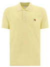 Fox Head Patch Cotton Polo Shirt Yellow - MAISON KITSUNE - BALAAN 2