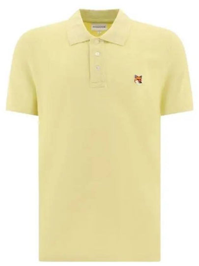 Fox Head Patch Cotton Polo Shirt Yellow - MAISON KITSUNE - BALAAN 2