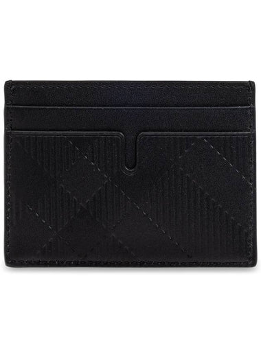 Check Quilted Card Wallet Black - BURBERRY - BALAAN 1