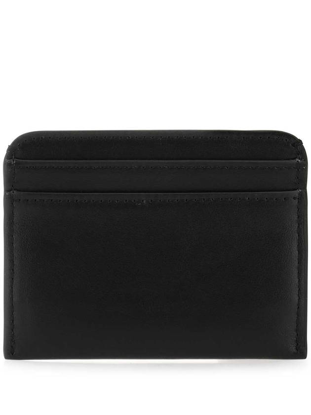 Sense Embroidered Logo Calfskin Card Wallet Black - CHLOE - BALAAN 3