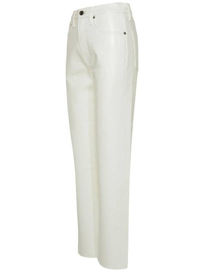 Agolde 90'S Pinch White Leather Blend Trousers - AGOLDE - BALAAN 2