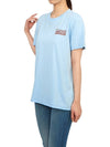 Love Club Cotton Short Sleeve T-Shirt Blue - GANNI - BALAAN 5