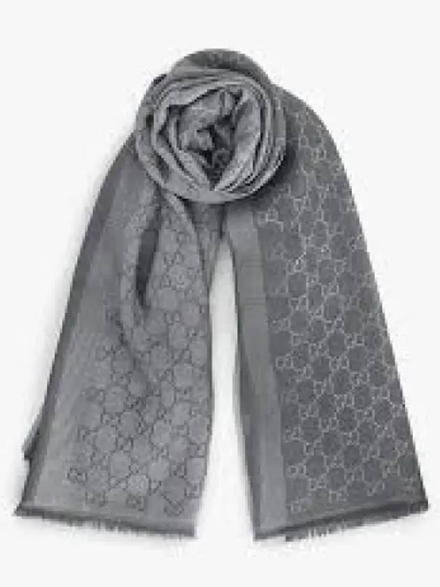 GG Jacquard Square Muffler Grey - GUCCI - BALAAN 2