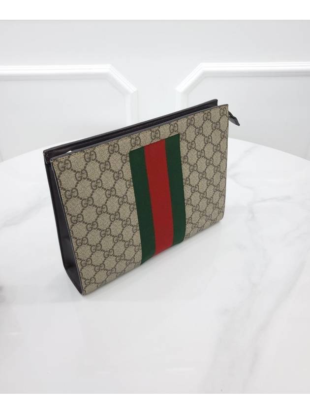 GG Supreme Web Clutch Bag 475316 - GUCCI - BALAAN 3