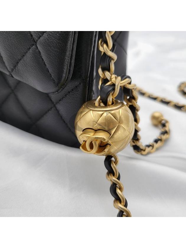 Classic New Mini Gold Ball Women s Cross Bag Black Lambskin AS1787 - CHANEL - BALAAN 8