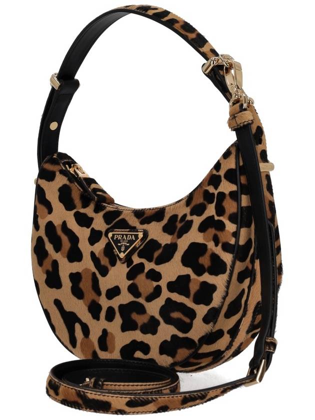 Arque Print Leather Shoulder Bag Honey - PRADA - BALAAN 4