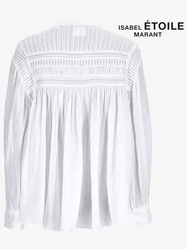 Women's Flalia Cotton Blouse White - ISABEL MARANT ETOILE - BALAAN.