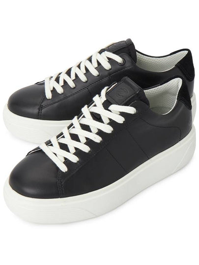 Street Platform Leather Low Top Sneakers Black - ECCO - BALAAN 2