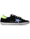 Women's Superstar Yellow Fluo Tab Classic Low Top Sneakers Blue Black - GOLDEN GOOSE - BALAAN 1