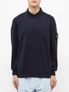 Men's Logo Wappen Knit Top Navy - STONE ISLAND - BALAAN 4