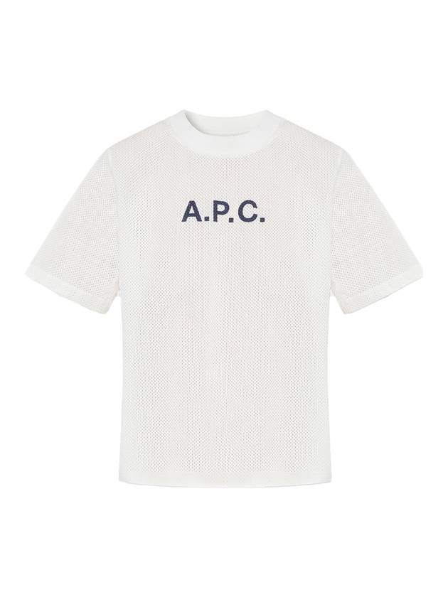 Mae Pique Mesh Short Sleeve T-Shirt White - A.P.C. - BALAAN 1