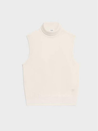 TURTLENECK SLEEVELESS SWEATER 2ADRH862Z 01OW - CELINE - BALAAN 2